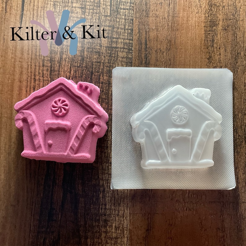 Molde para casa de jengibre / Molde para bombas de baño / Molde de plástico / Molde para jabón / Molde para baño de burbujas 24 imagen 2