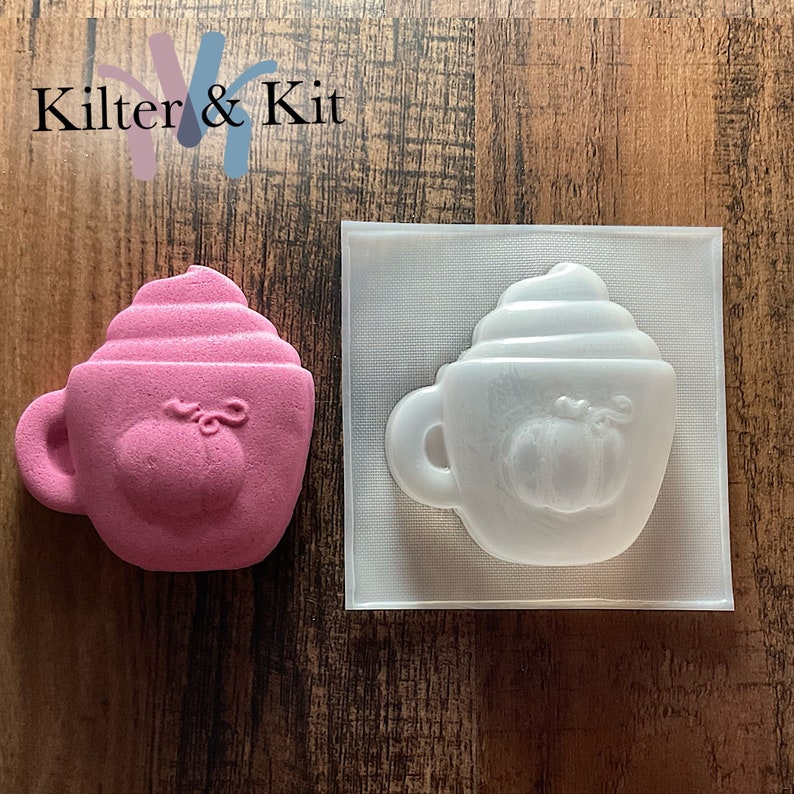 Pumpkin Latte Mold | Bath Bomb Mold | Plastic Mold | Soap Mold | Bubble Bath Mold | Craft Mold 53 image 1