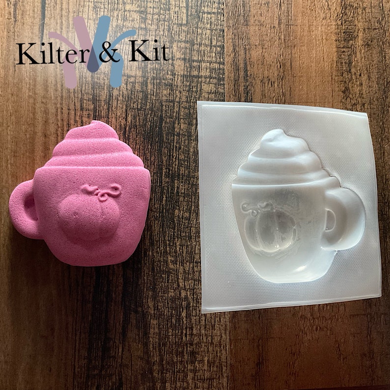 Pumpkin Latte Mold | Bath Bomb Mold | Plastic Mold | Soap Mold | Bubble Bath Mold | Craft Mold 53 image 2