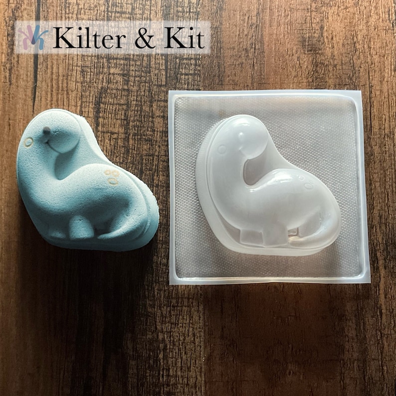 Kawaii Dinosaur Mold | Bath Bomb Mold | Plastic Mold | Soap Mold | Craft Mold | Candle Mold | Bubble Bath Mold 97 image 1
