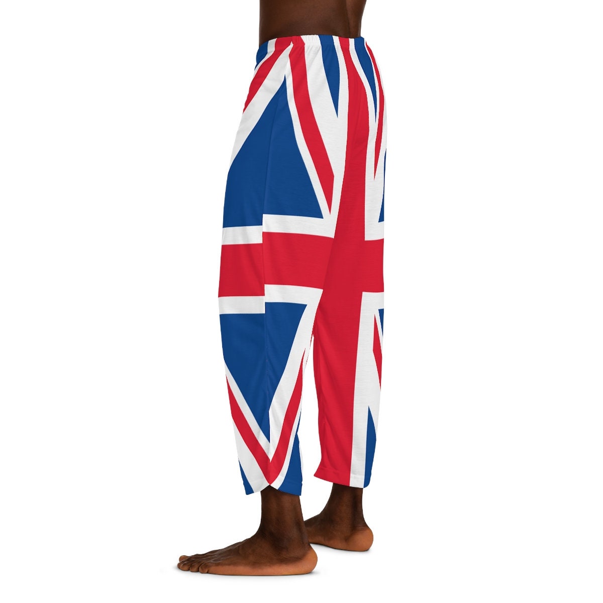 British Flag Men's Pajama Pants AOP, Union Jack Mens Pajama Pants