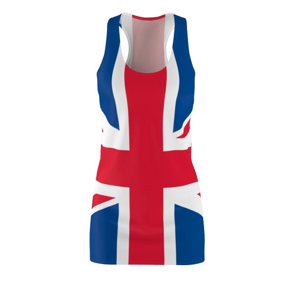British Flag Women’s Cut & Sew Racerback Dress, robe Union Jack