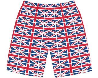 British Flag Men's Board Shorts (AOP), union Jack shorts, British board shorts