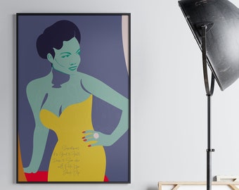 Eartha Kitt Inspirational Quote Modern Pop-Art Abstract Poster Print, ⫸ Original Art Print ⫷ Museum Quality Giclée Printing, Cinema Icon