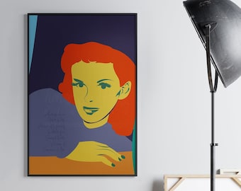 Judy Garland Inspirational Quote Modern Pop-Art Abstract Poster Print, ⫸ Original Art Print ⫷ Museum Quality Giclée Printing, Cinema Icon