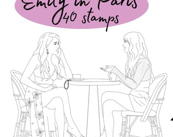 Sellos de Emily en París para Procreate, set de pinceles para ilustración de moda (descarga digital)