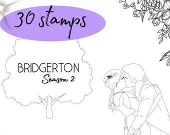 Pinceles para Procreate de la temporada 2 de Bridgerton, sellos de amor (descarga digital)