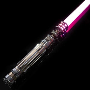 Princess Leia Replica Lightsaber with Lockable Saber Case, Hilt Stand & Blade Plug