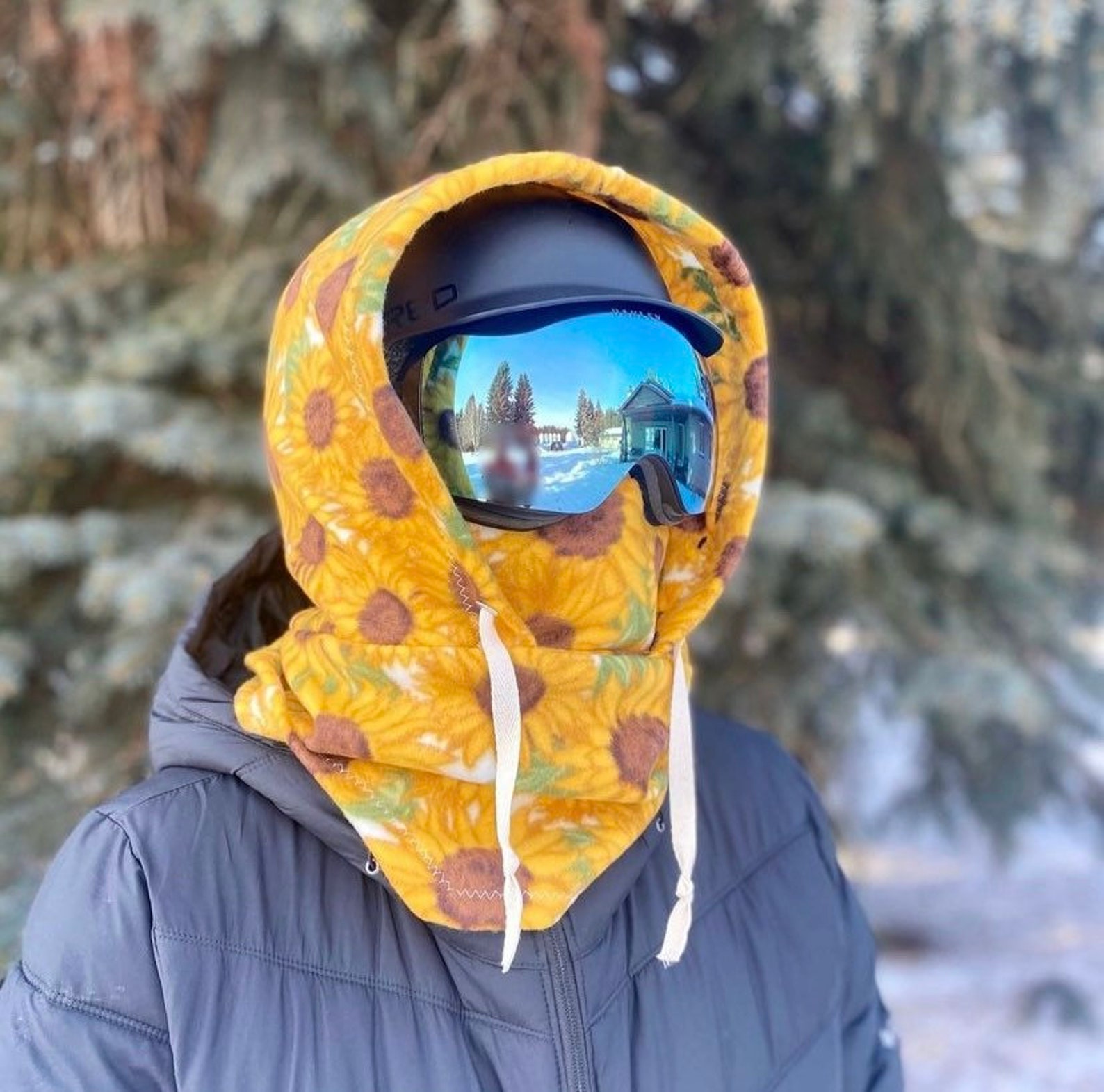 Hoodski Floral Helmet Hoods - Etsy Canada