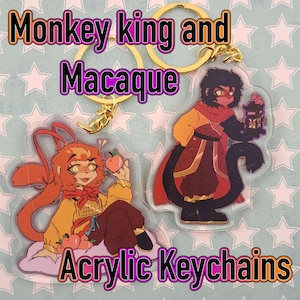 Lego Monkie Kid - Macaque and Monkey King Acrylic Keychains - Shadowpeach