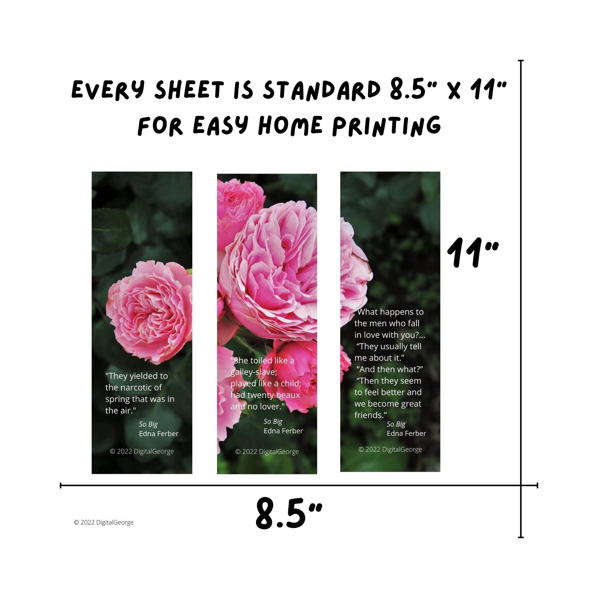 Female Author Printable Bookmarks Set Instant Download Edna - Etsy