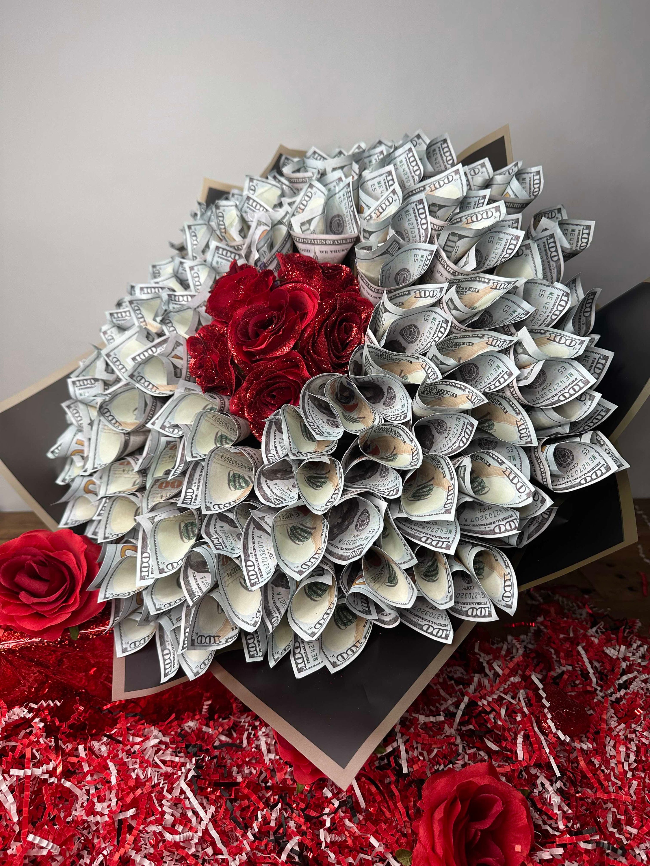 I have almost finished making my diy ribbon rose bouquet for my