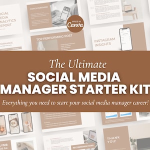 Social Media Manager Starter Kit | Social Media Manager Bundle | Social Media Manager Templates | Social Media Management