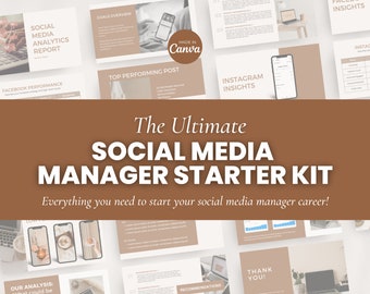 Social Media-Manager Starter Kit | Social Media-Manager Bundle | Social Media-Manager Vorlagen | Social Media Management