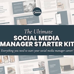 Social Media Manager Starter Kit | Social Media Manager Contract | Social Media Templates | Social Media Management