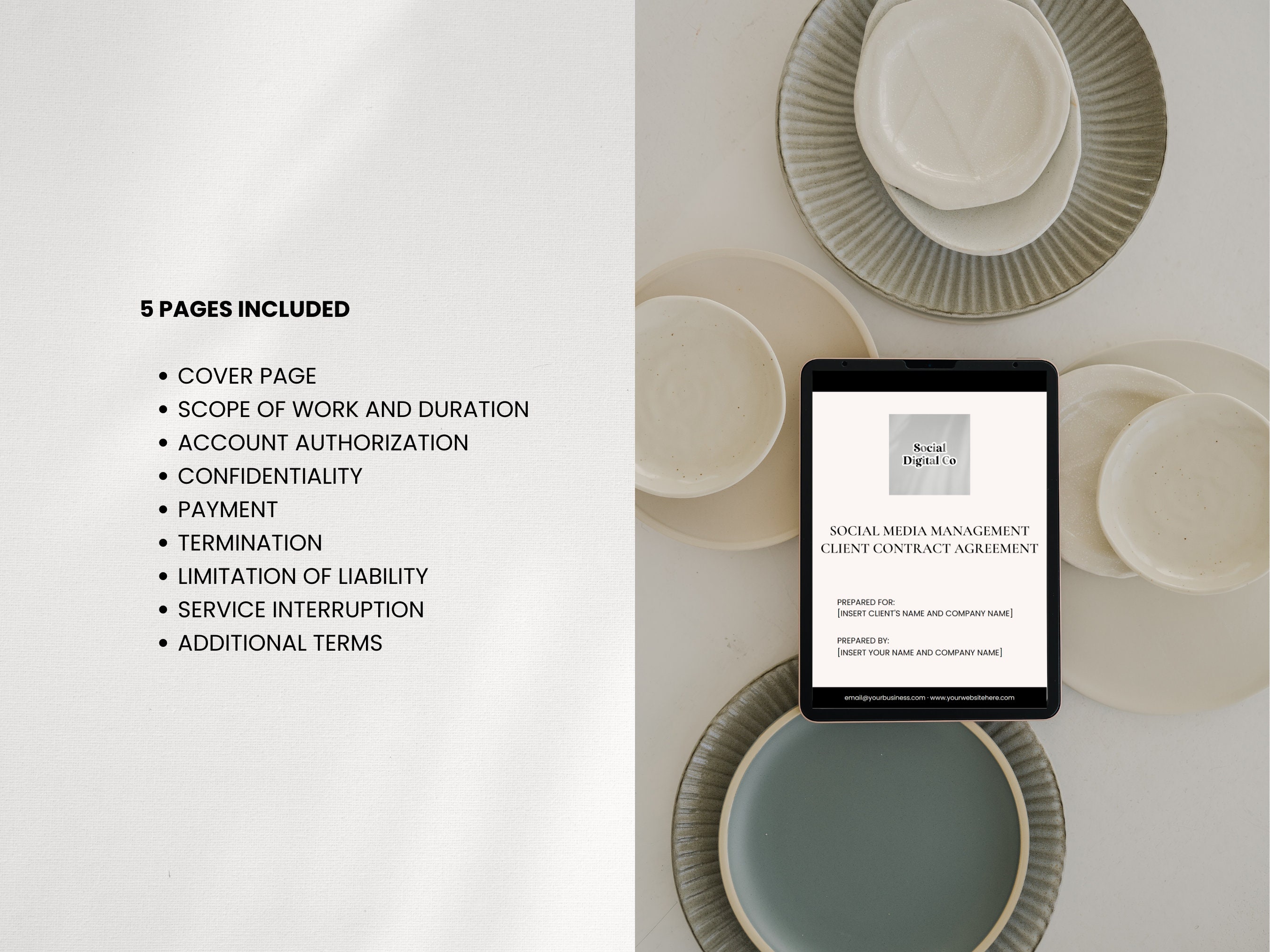Social Media Client Contract Template For Social Media Manager Social Social media client contract template for social media manager social