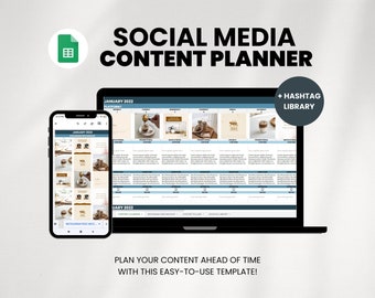 Social Media Content Calendar Planner Template | Instagram Content Plan | Social Media Post Calendar | Content Ideas Planner