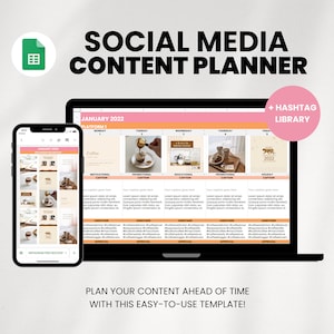 Social Media Content Calendar Planner Template | Instagram Content Plan | Social Media Post | Digital Download