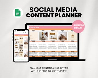 Social Media Content Calendar Planner Template | Instagram Content Plan | Social Media Post | Digital Download