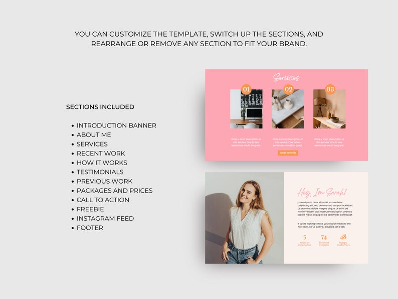 Canva Sales Page Template for Social Media Managers, Virtual Assistants
