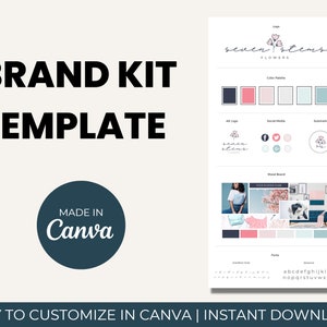 Canva Brand Kit Template Branding Kit Brand Board Template - Etsy
