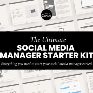 Kit inicial para gerente de mídia social | Pacote de gerenciamento de mídia social | Modelos de gerenciador de mídia social | Gerenciamento de mídias sociais