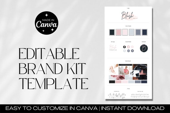 Canva Brand Kit Template Branding Kit Brand Board Template - Etsy
