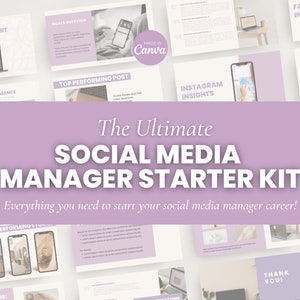 Social Media Manager Starter Kit | Social Media Manager Bundle | Social Media Manager Templates | Social Media Management