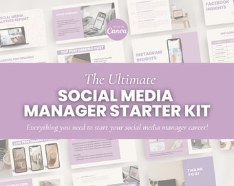 Social Media-Manager Starter Kit | Social Media-Manager Bundle | Social Media-Manager Vorlagen | Social Media Management