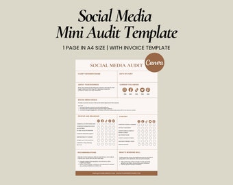 Social Media Audit Template | Media Audit Kit | Social Analytics Template
