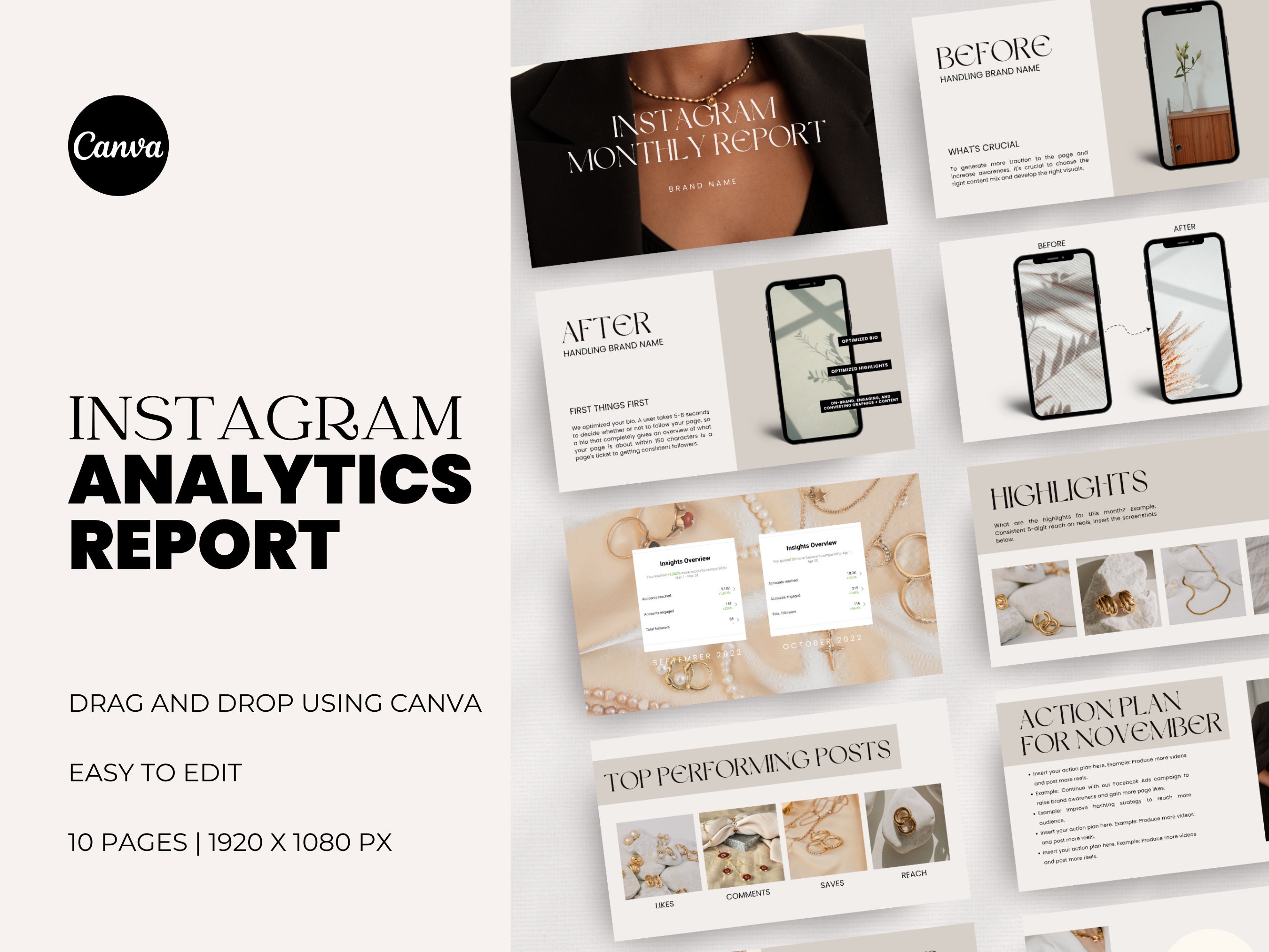 Instagram Analytics Report Template Instagram Performance Report Instagram Analytics Report Template Instagram Performance Report