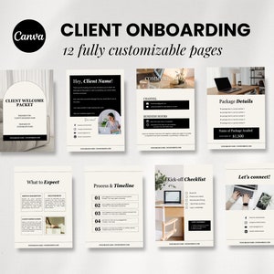 New Client Onboarding Welcome Packet for Social Media Manager, Canva Social Media Templates, VA Templates