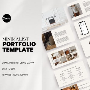 Social Media Portfolio Template | Portfolio Template for Social Media Manager | Minimalist Canva Template
