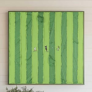 Original football canvas wall art Green football Minimalist Art Custom gift for him football wall art Green football art 3D texture painting