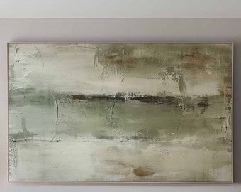 Sage grüne Wandkunst, Salbei grüne Wandkunst, Wabi Sabi Wandkunst, olivgrüne Wandkunst, strukturierte Wabi-Sabi Wandkunst, grüne minimalistische Wandkunst