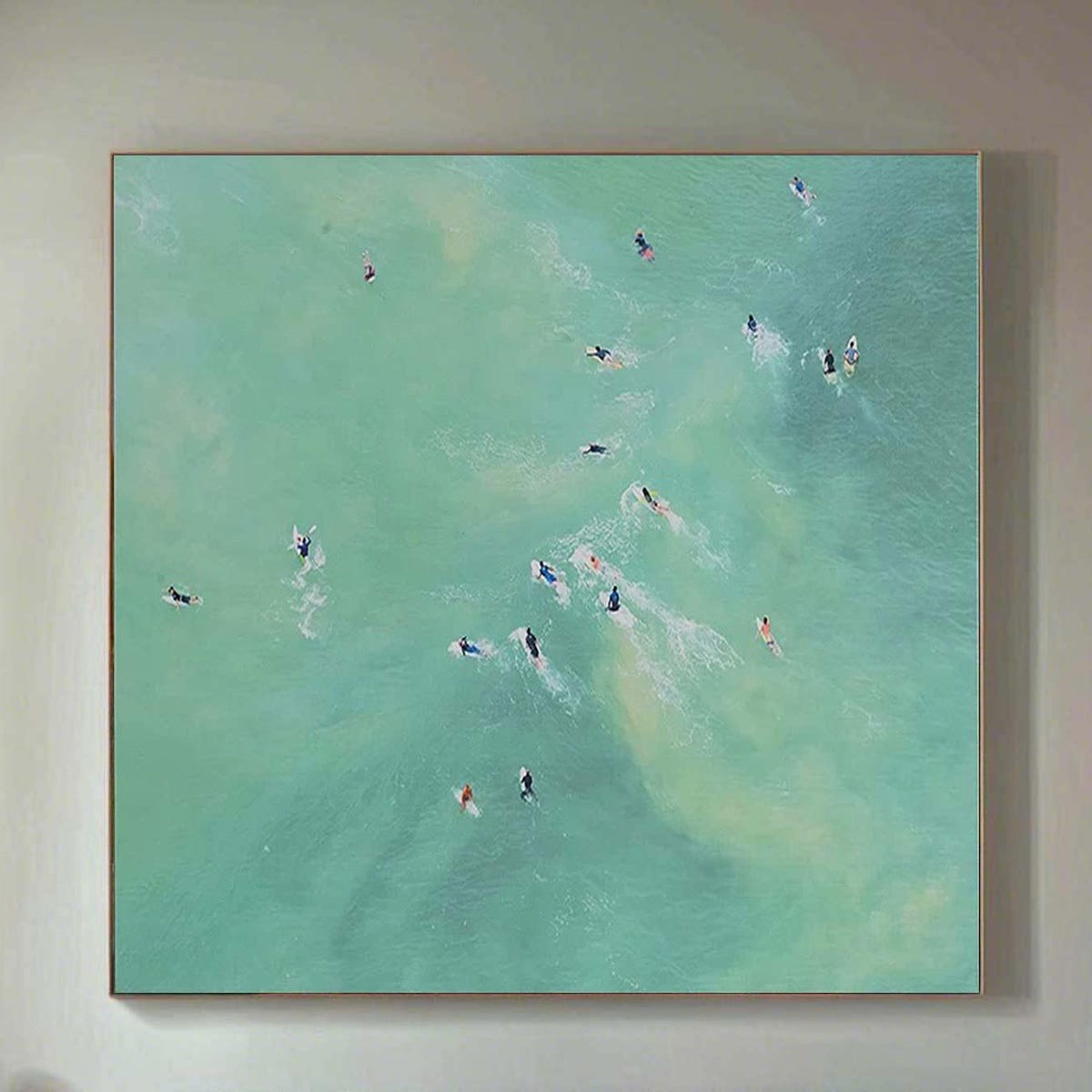 Ocean Wall Art Original Canvas Art Blue Abstract Landscape Oil Painting Multiple Swimming Custom Swimming Painting Unique Gift for Him - Etsy