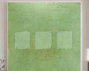 Sage green Minimalist wall art,wabi sabi wall art ,sage green wall art,Large green Minimalist Wall Art,Neutral green Retro wall decoration