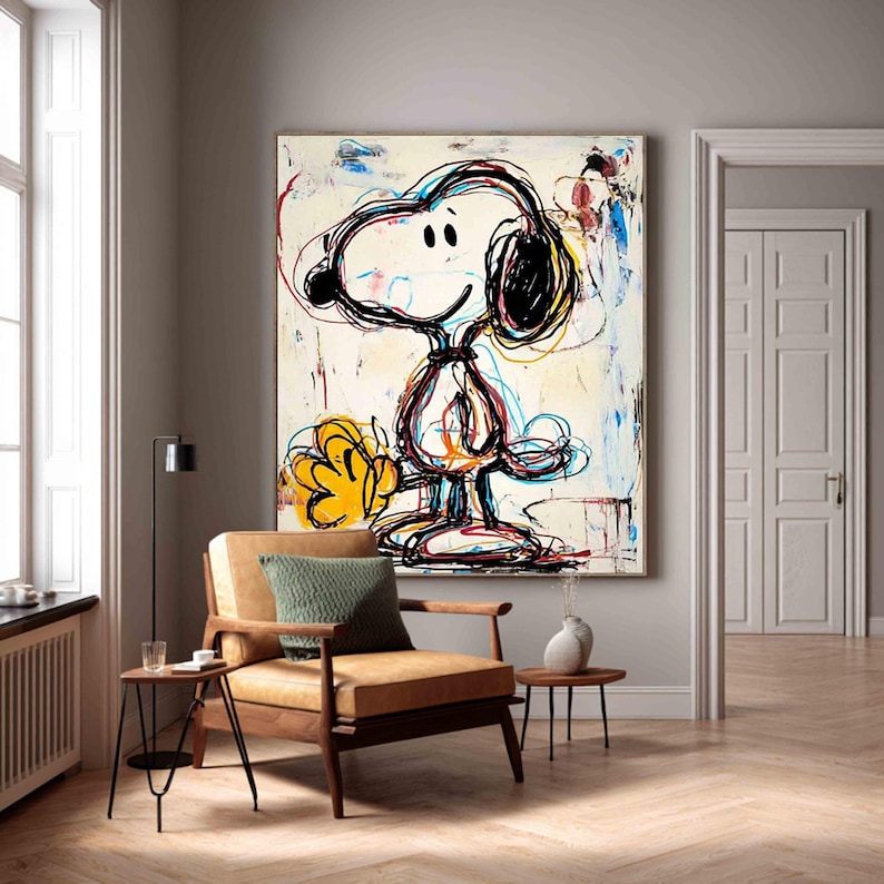 Snoopy Wall Art Street Art Decor Abstract Graffiti Painting Graffiti ...