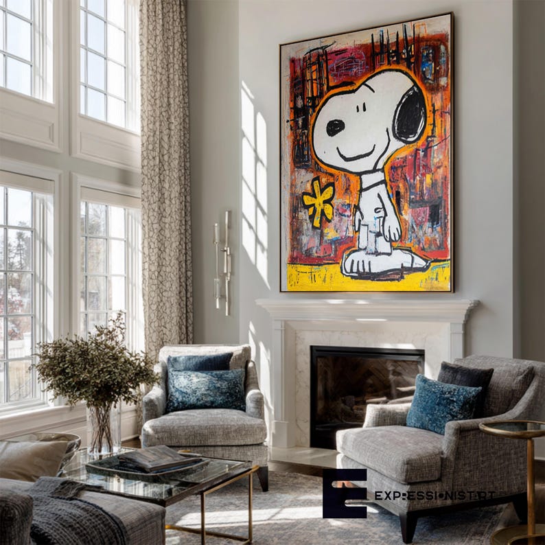 Snoopy Wall Art Colorful Snoopy Graffiti Art Original Graffiti ...
