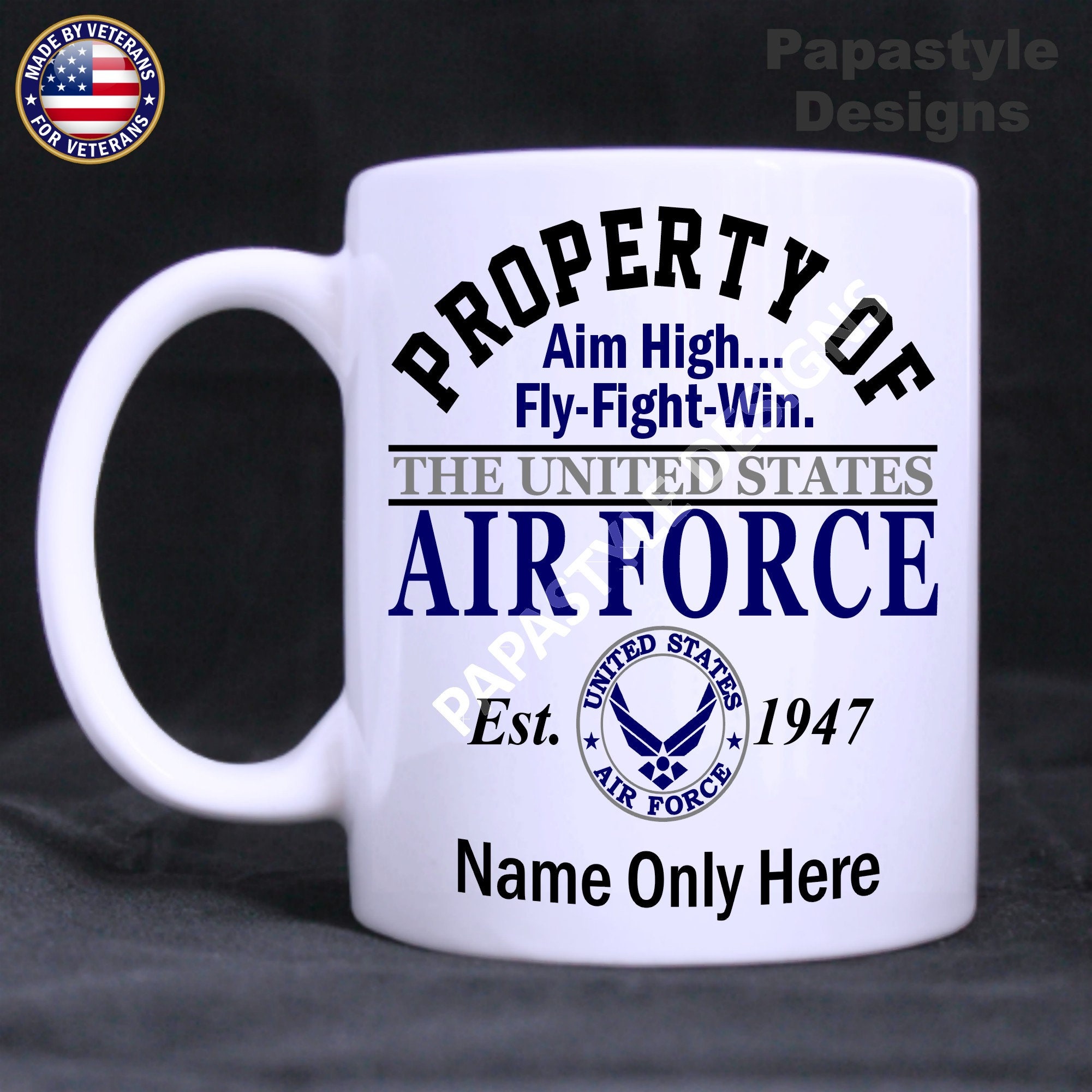 82nd Airborne 16 oz. Freedom Blue Travel Coffee Mug RTIC