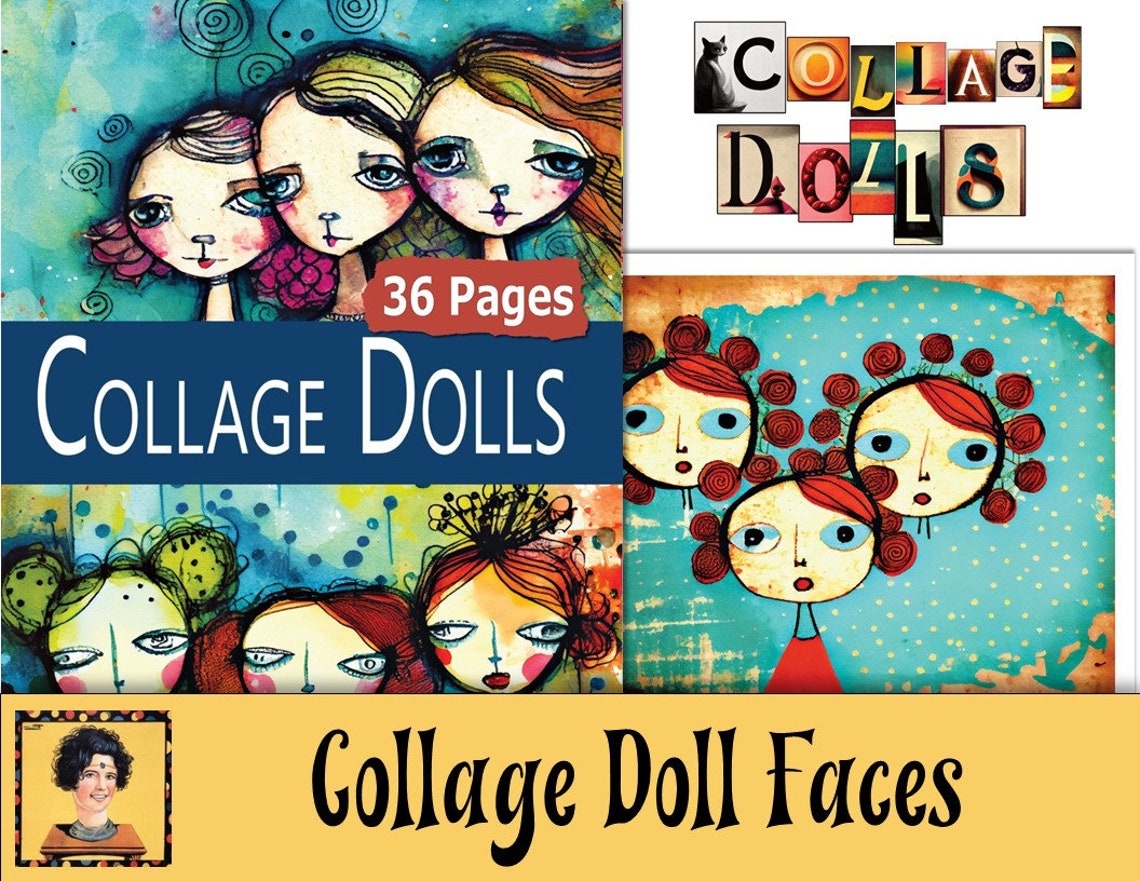 Mixed Media Paper For Art: All About Love, 36 Pages Of Collage Paper Sheets Art Journaling Bright Colors Graffiti Cut And Collage Altered Paper Doll