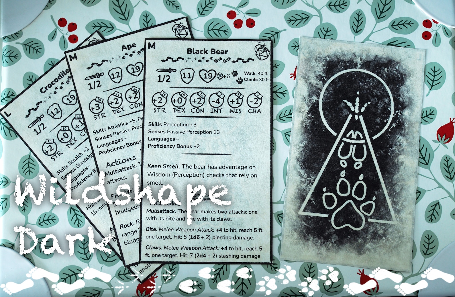 Druid Wild Shapes Cards Dnd 5e PDF All Beasts From Basic Etsy Australia