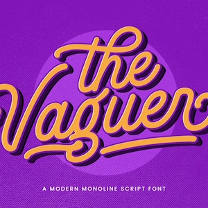 The Vaguer Font: Modern Monoline Script for Logo Design