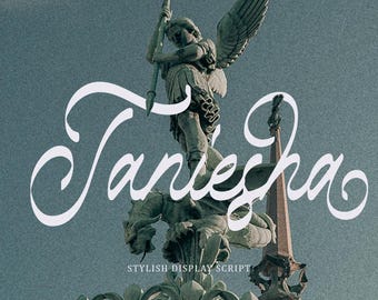 Taniesha Fancy Script Font: Elegant Swash Cursive