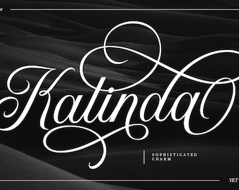 Kalinda elegante Schreibschrift: Luxus-Hochzeitskalligraphie