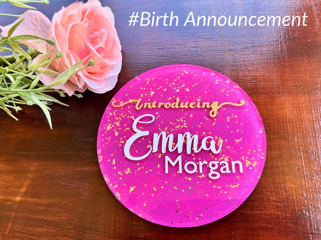 Personalized Baby Name Signbaby Girl Acrylic Name Plate baby Etsy