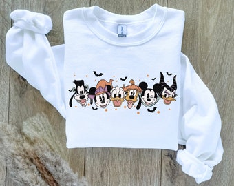 Disney Halloween Sweatshirt, Halloween Sweatshirt, Halloween, Fall Clothing, Halloween Shirt, Retro, Sweatshirt, Tops, Fall, Mickey Mouse