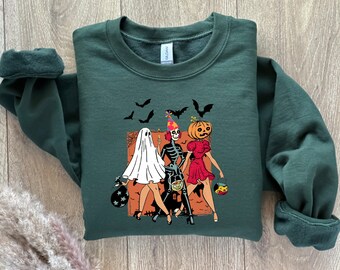 ヴィンテージハロウィンスウェットシャツ、ハロウィンスウェットシャツ、ハロウィン、ゴーストスウェットシャツ、パンプキンスウェットシャツ、スケルトンスウェットシャツ、ゴーストハロウィン