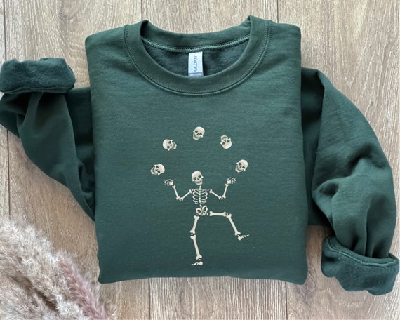 Skeleton Sweatshirt, Halloween Sweatshirt, Fall, Sweatshirt, Halloween Tees and Sweaters, Halloween Gift, Halloween Shirt, Halloween Unique