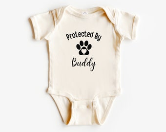 Protected By Custom Baby Onesie, Personalized Gifts For Babies, Custom Baby Onesie, Custom Baby Gift, Personalized Baby Gift, Baby Onesies